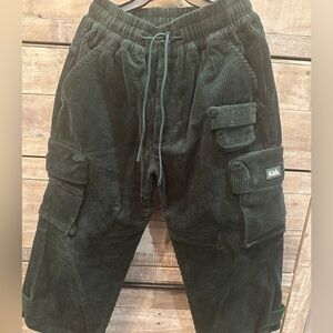 Kith boy’sCorduroy Cargo Shorts - Dark Green